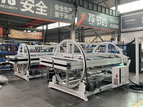 Effektivitetsdrevet stil: Belteomsetningsmaskin: 180° materialvending, null manuell innsats, maksimal produktivitet